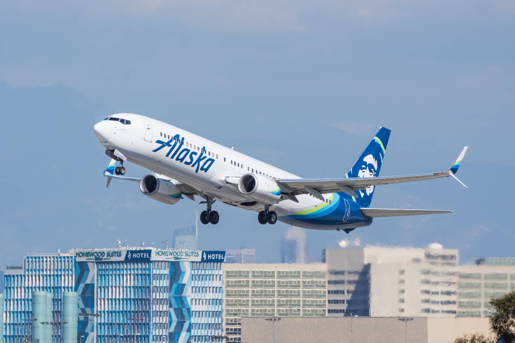 Alaska Airlines at Los Angeles International Airport LAX in California, USA