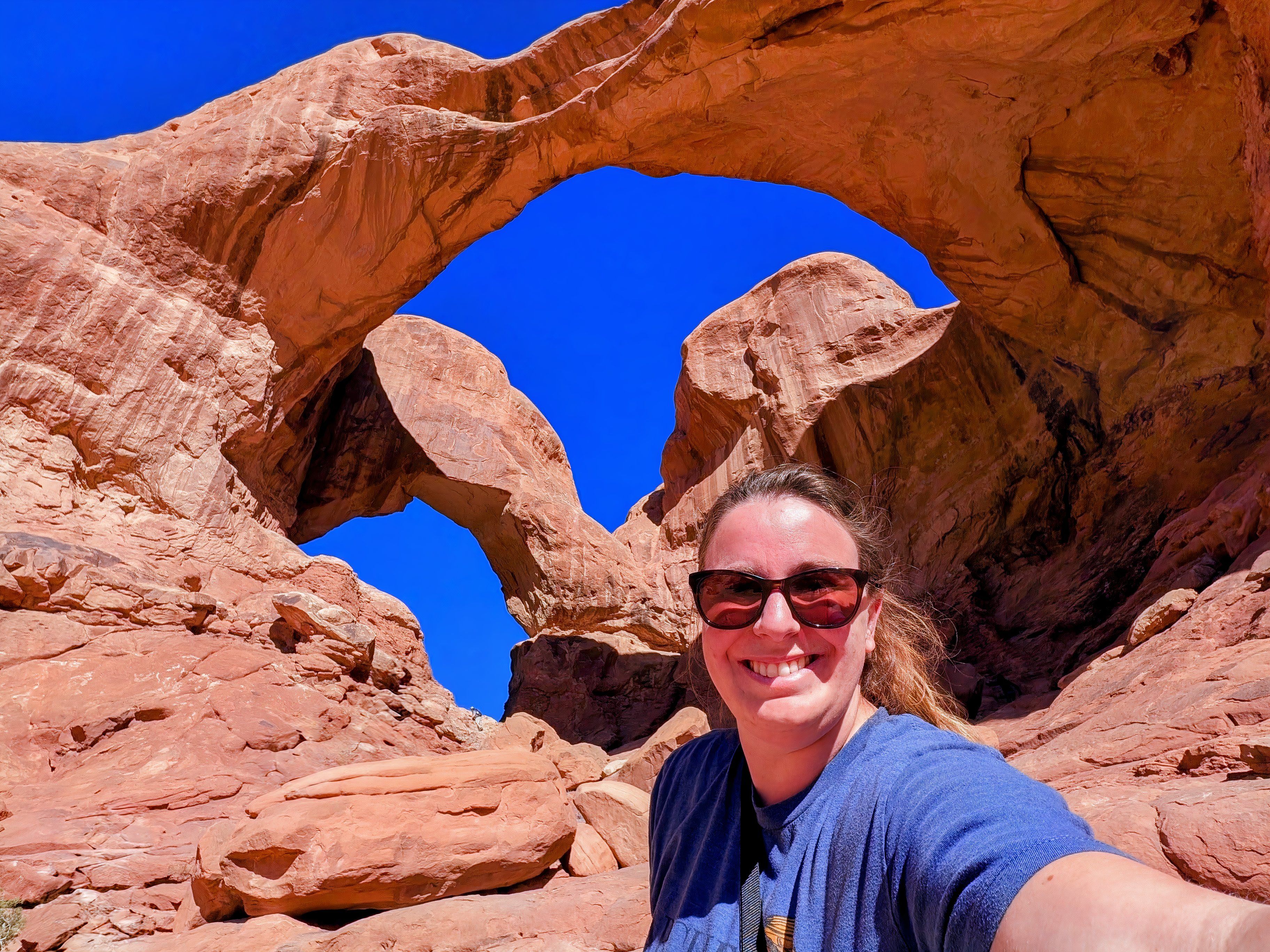 Author by Double Arch in Arches National Park, Utah