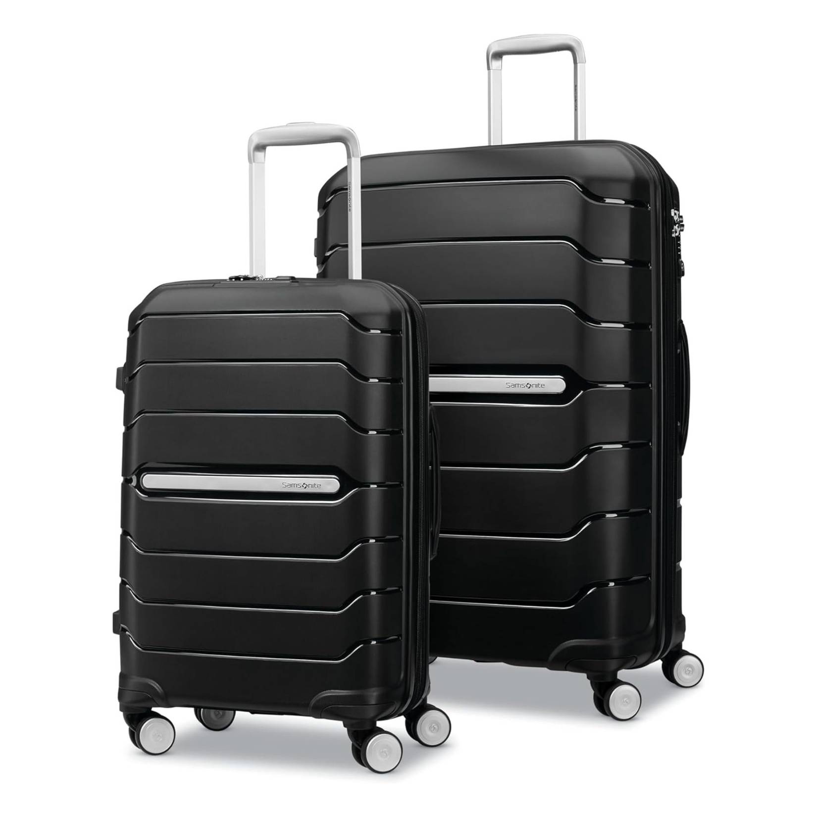 Samsonite Freeform 2-Piece Luggage Set - Carry On & Large Checked Bag with Dual Spinner Wheels - Durable