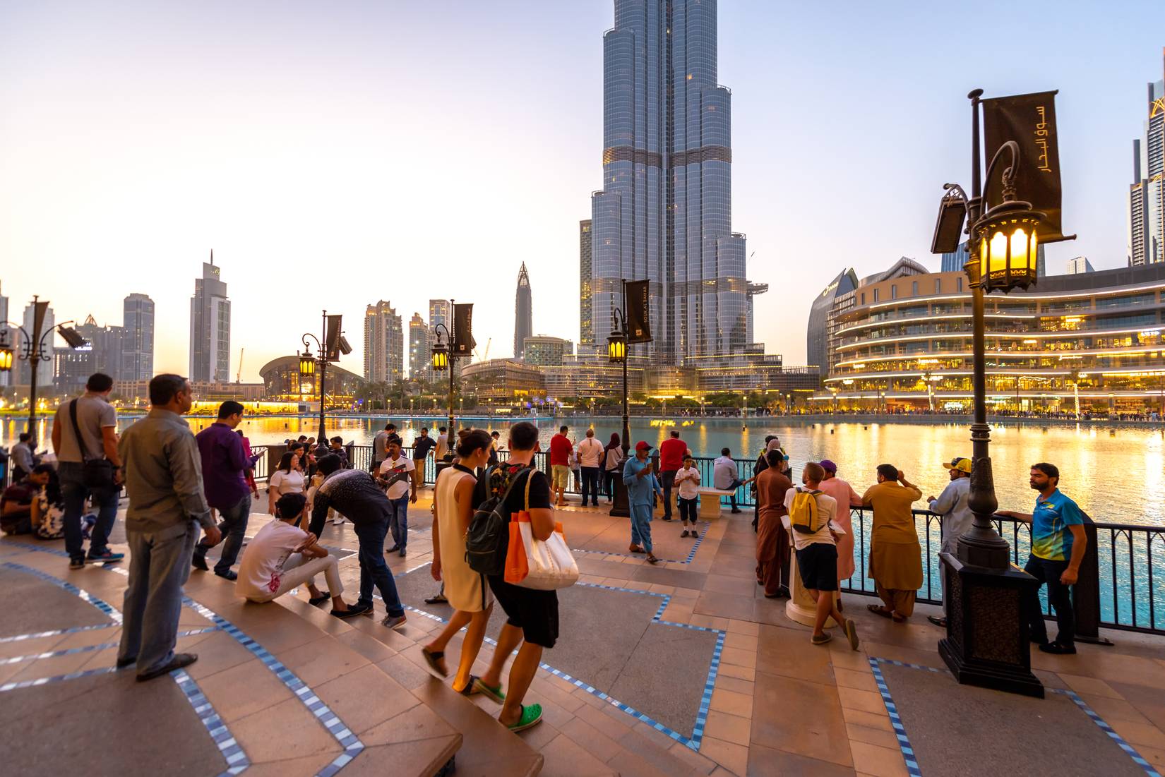Tourists at the Dubai Mall in Dubai, United Arab Emirates, UAE, Middle East