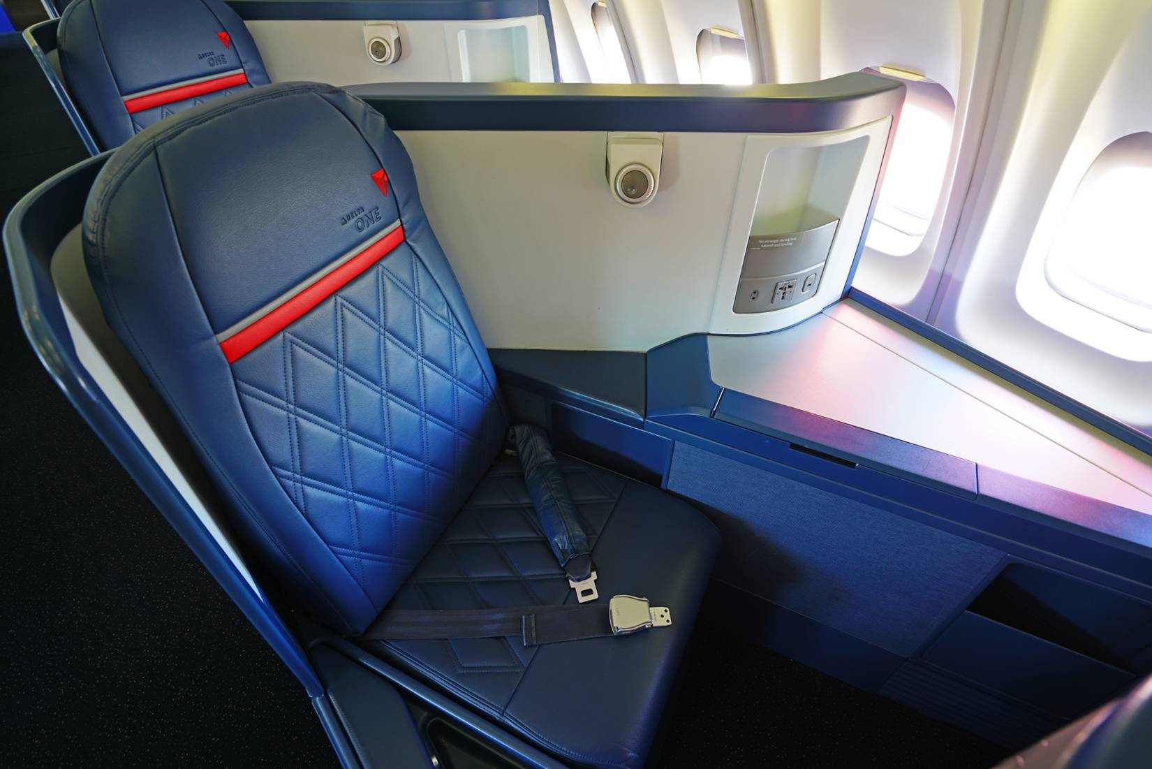 Delta Air Lines First Class Seat On Flight.