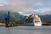 The Radiance of the Seas, A Royal Caribbean cruise ship in Alaska.
