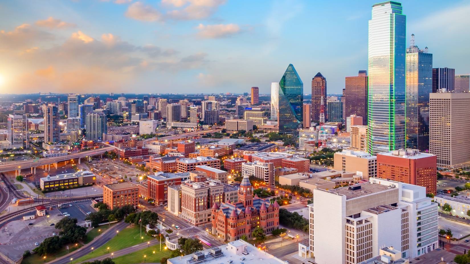 Downtown Dallas skyline in Texas 