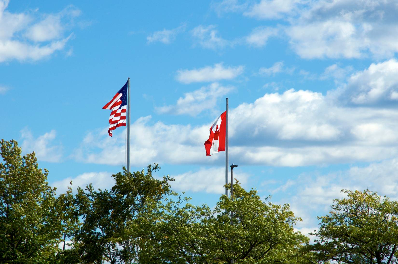 US Canada Flag New York