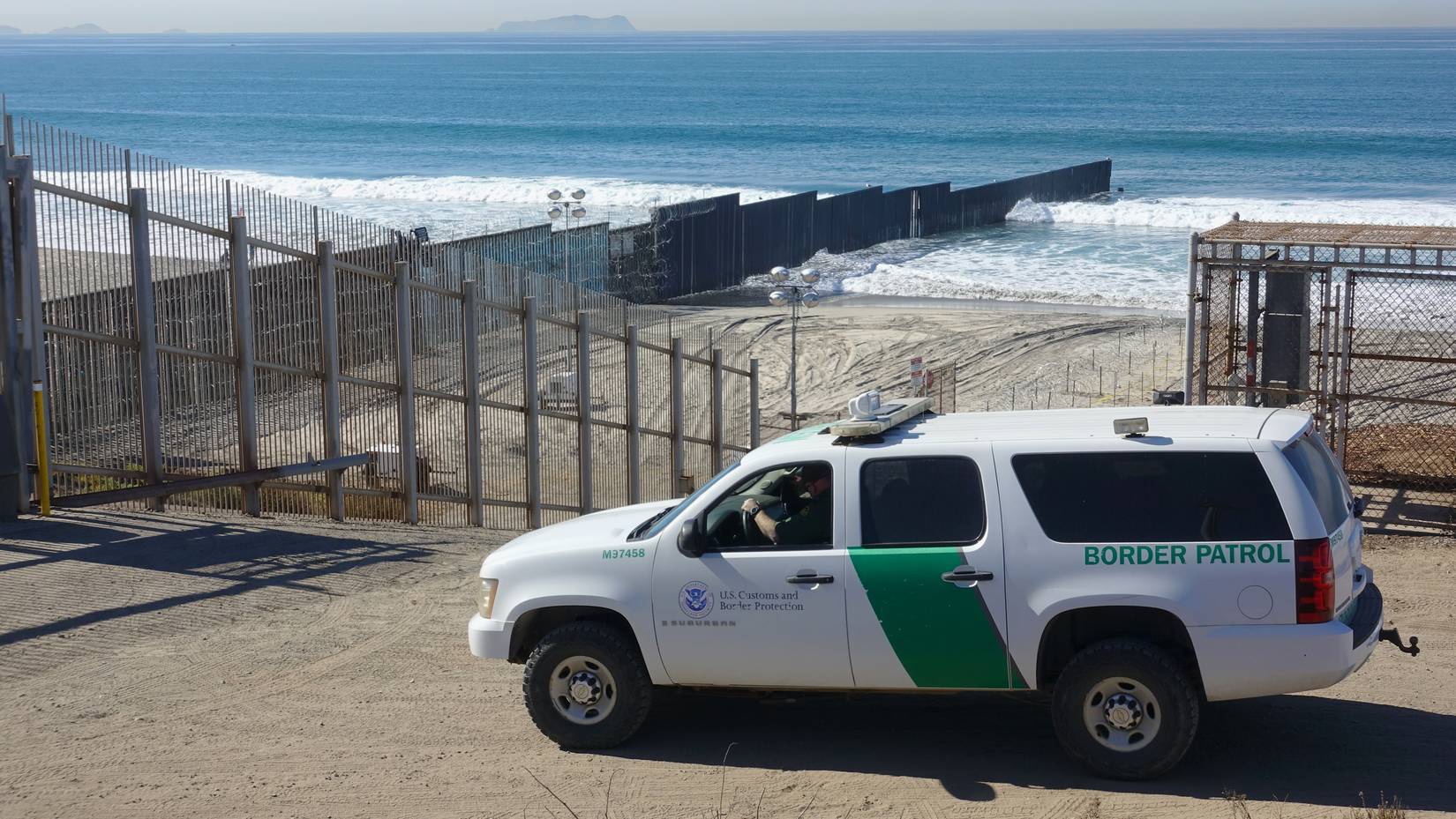 A CBP vehicle is pictured in San Diego, California