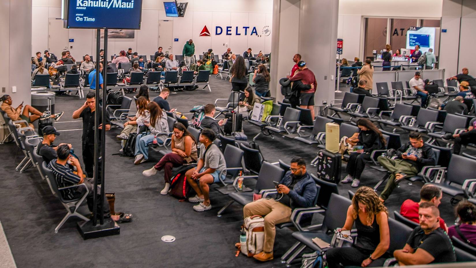 Delta Passengers in LAX airport