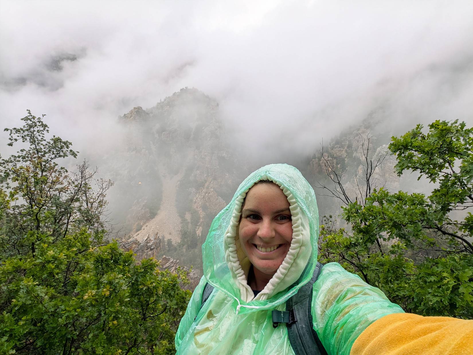 Author overlooking American Fork Canyon from the Timpanogos Cave Trail, Utah