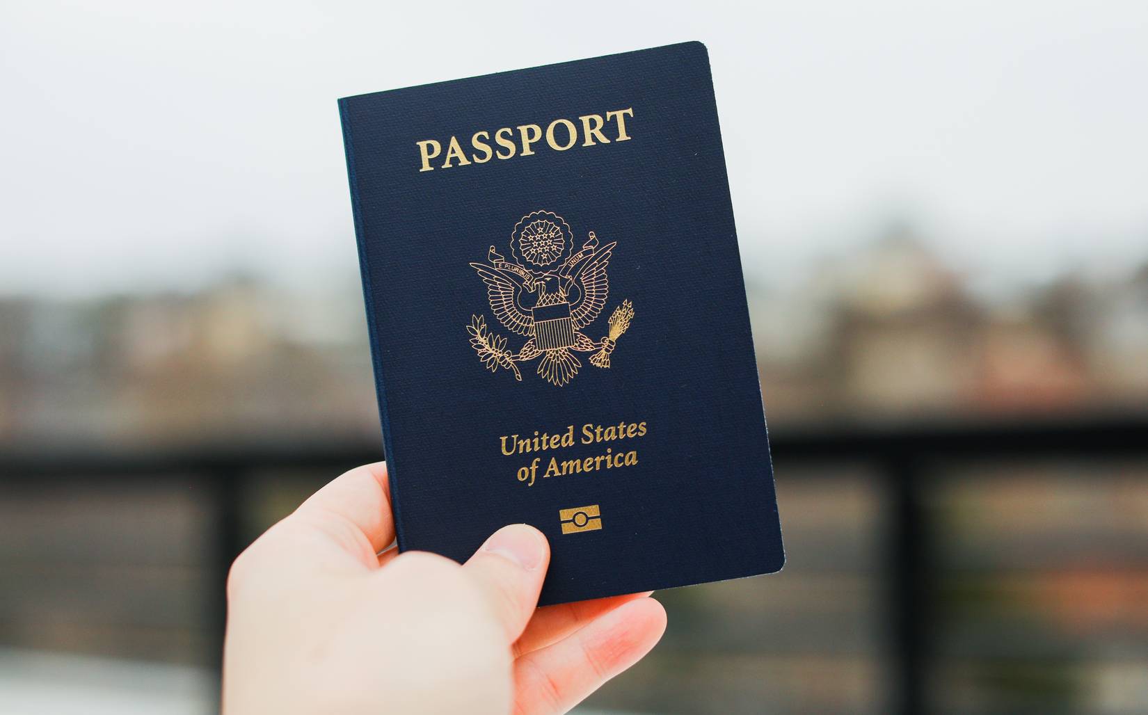 Close-up of a US passport