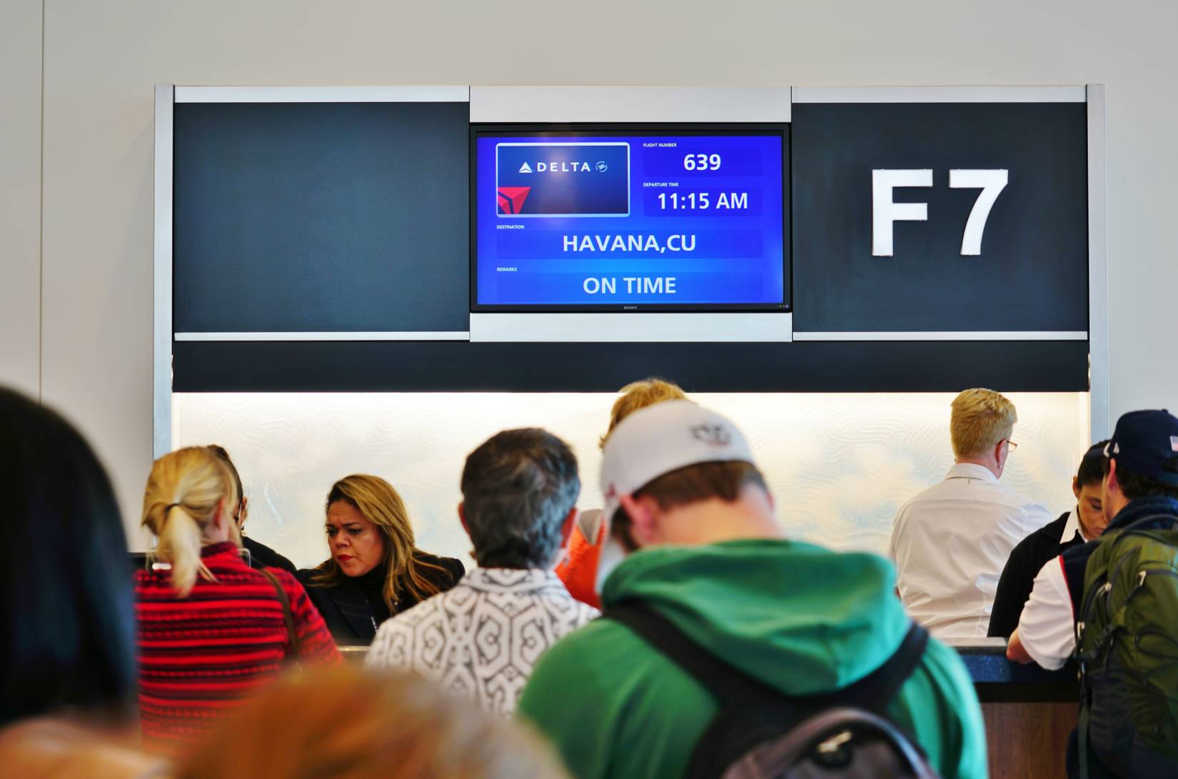 Delta Air Lines gate at Hartsfield-Jackson International Airport in Atlanta, GA
