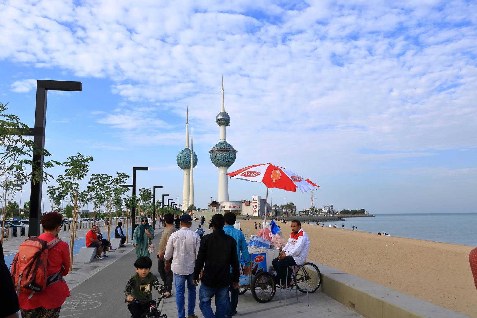 People on the street in Kuwait City