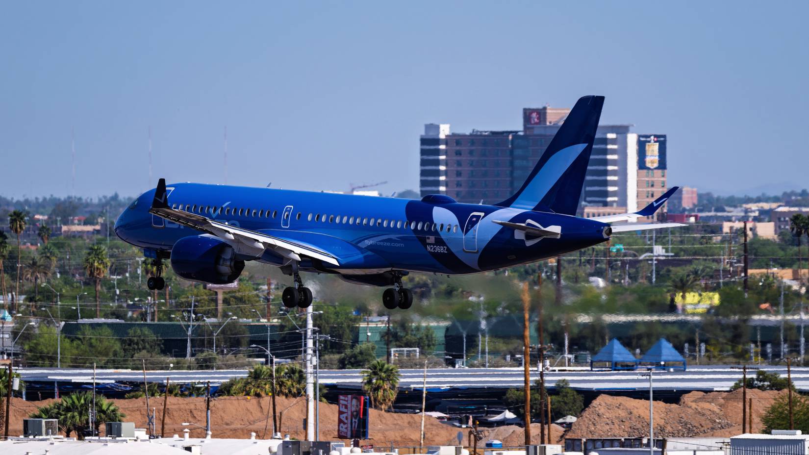 Breeze Airways aircraft in flight