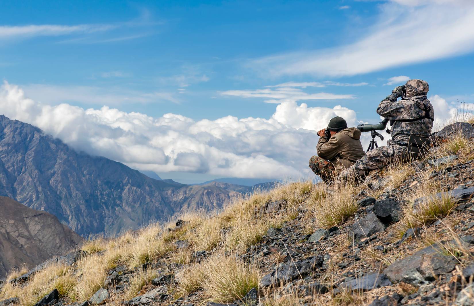 Hunters in the U.S. mountains