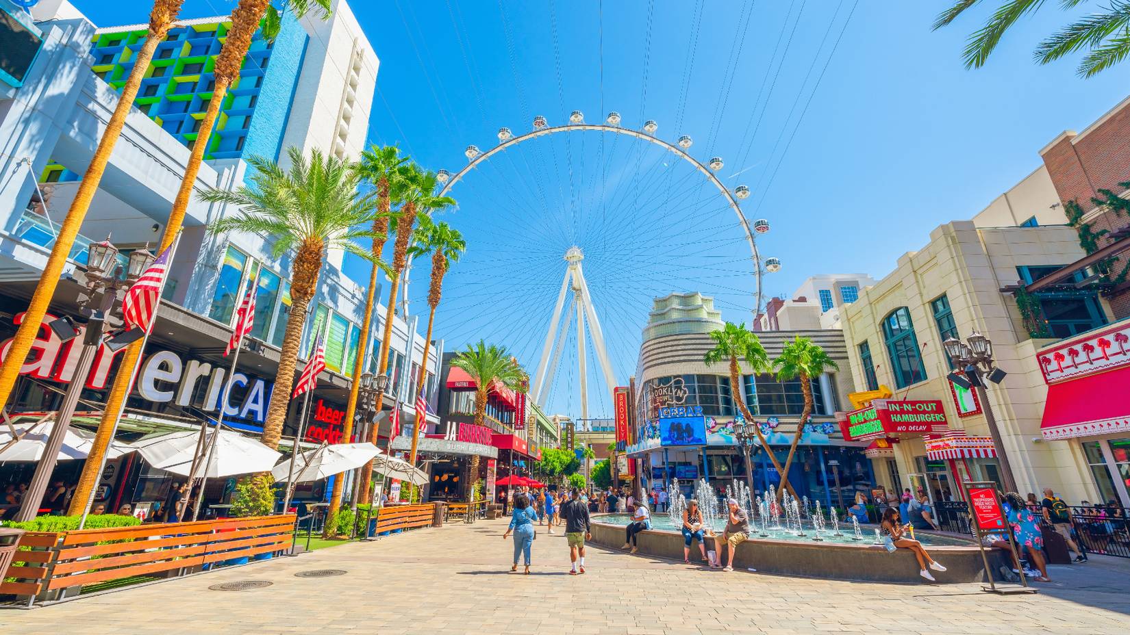 Tourists in Las Vegas during the day