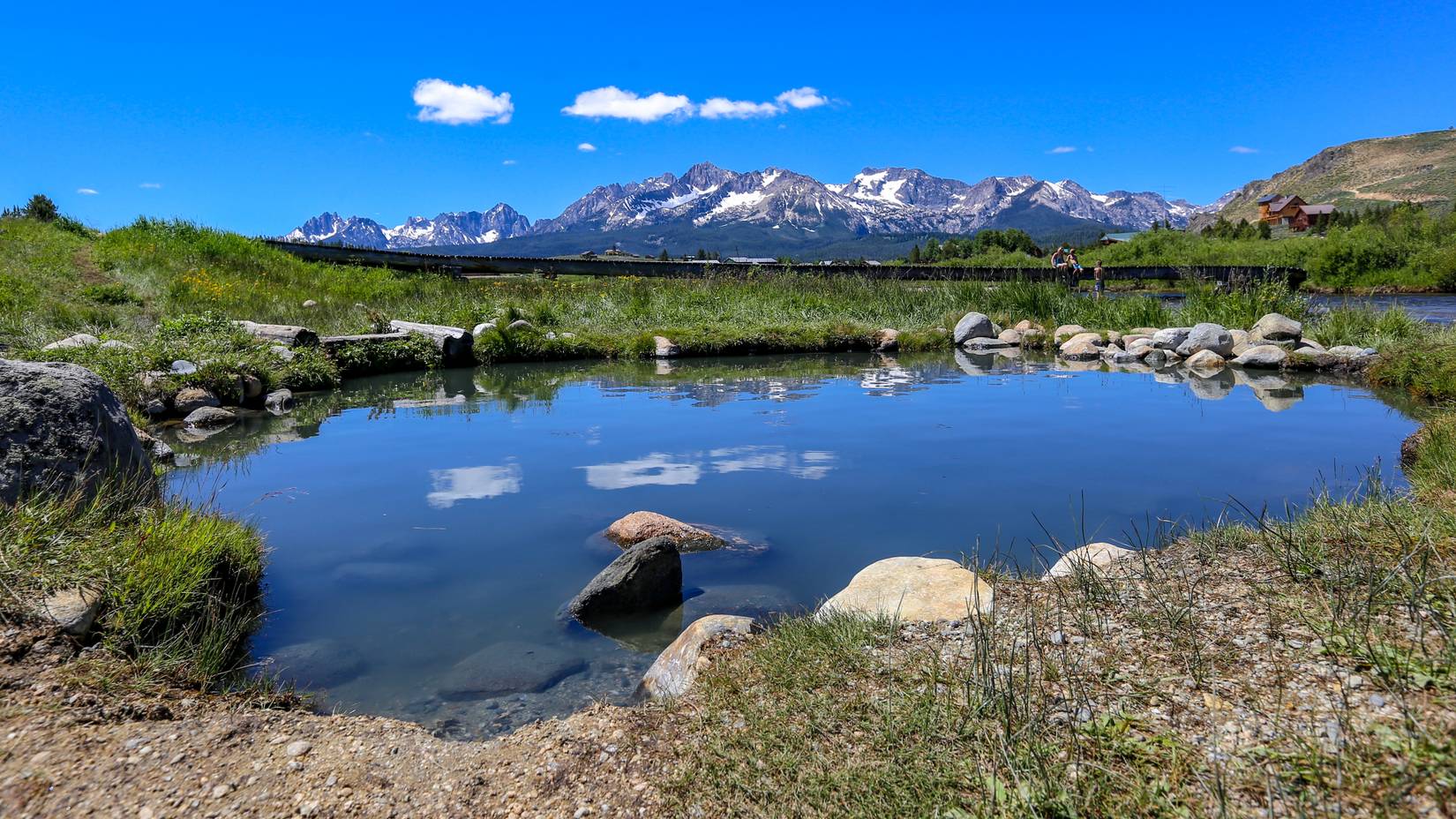 Natural hot springs in Stanley, Idaho