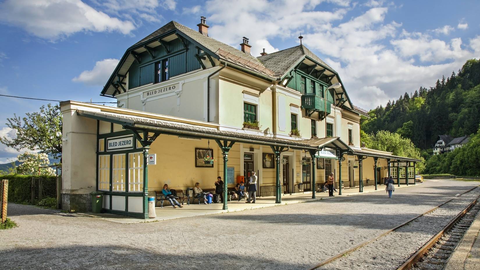 Railway station Jezero in Bled, Slovenia