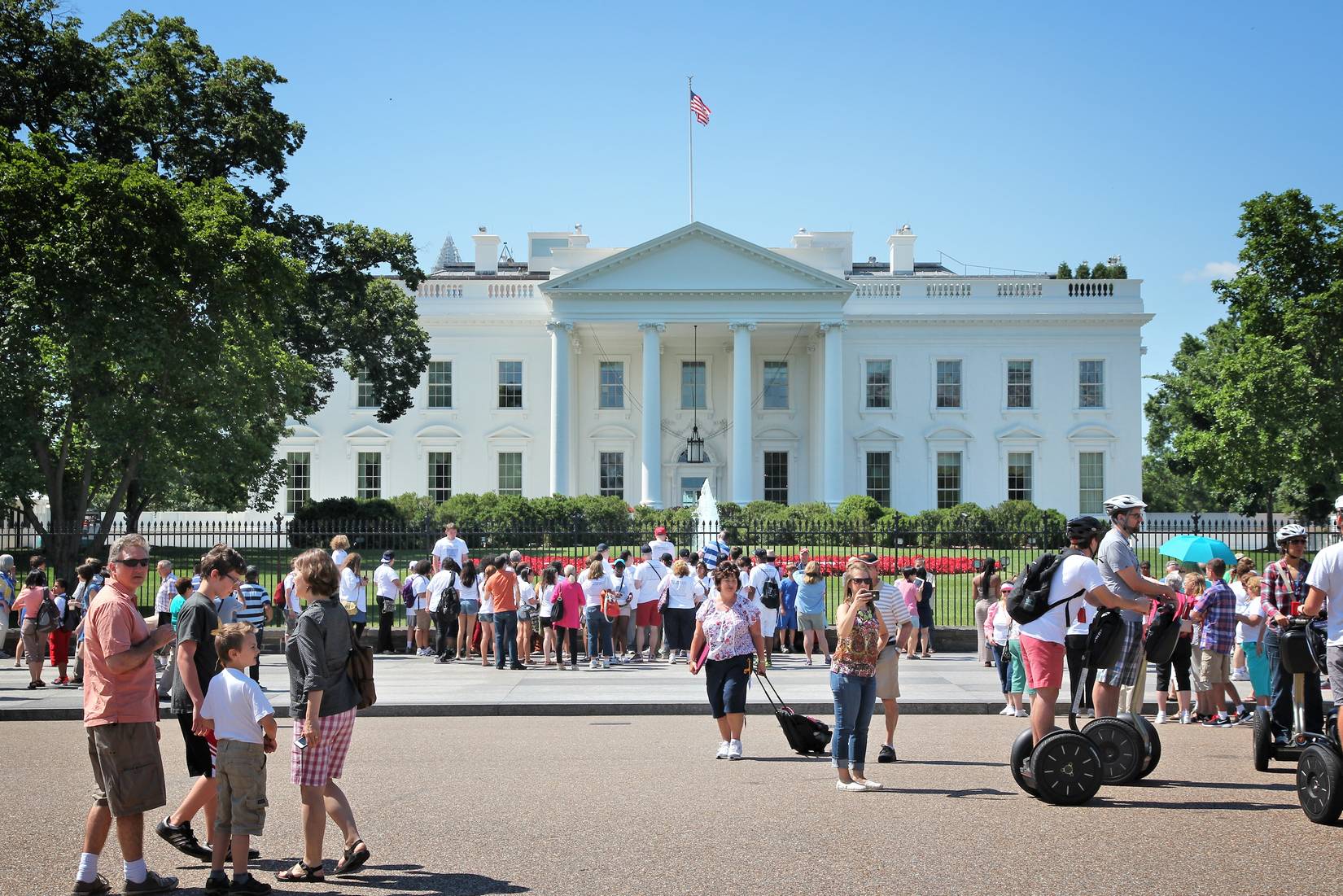 People visit White House in Washington D.C.