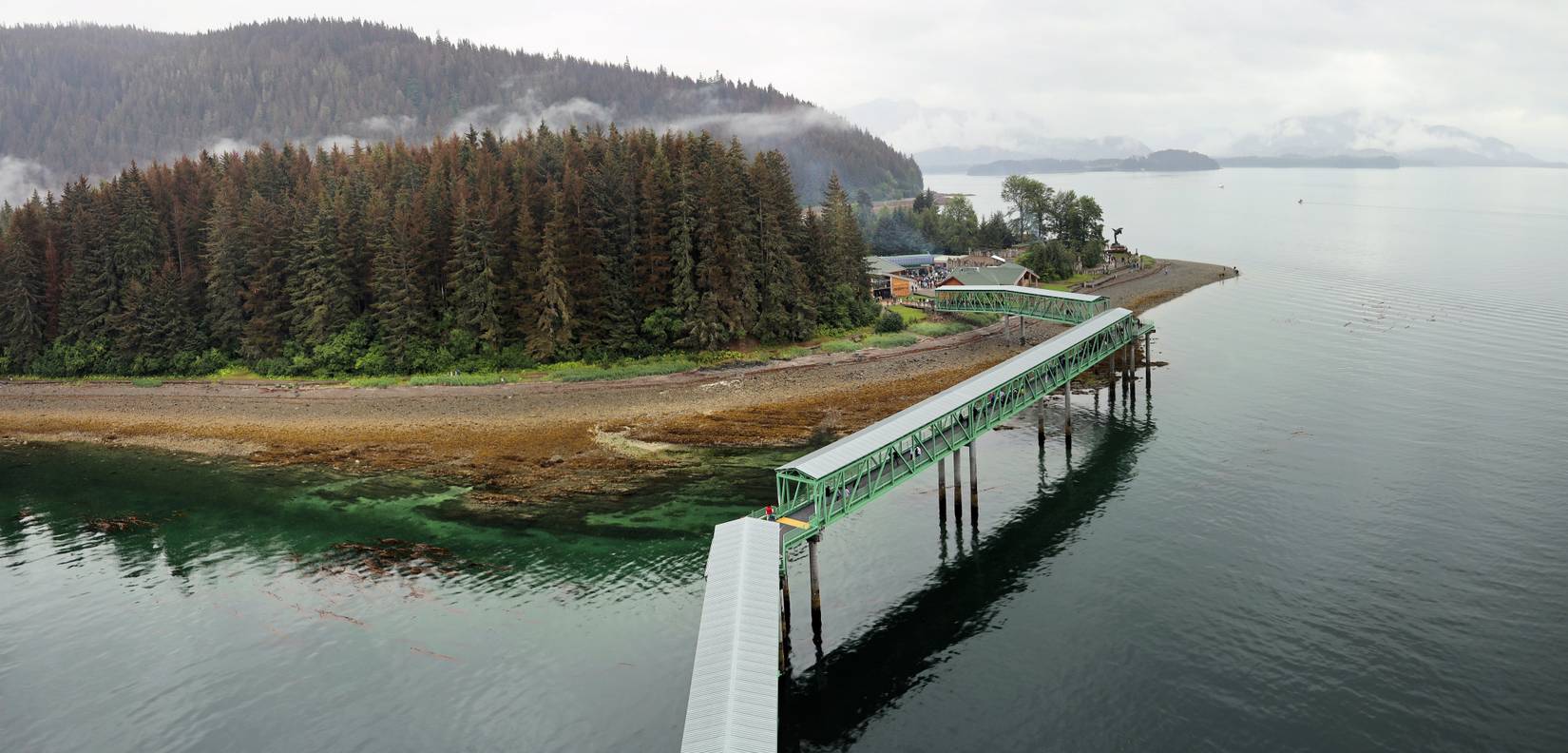 Icy Strait Point Cruise Terminal walkway in Alaska