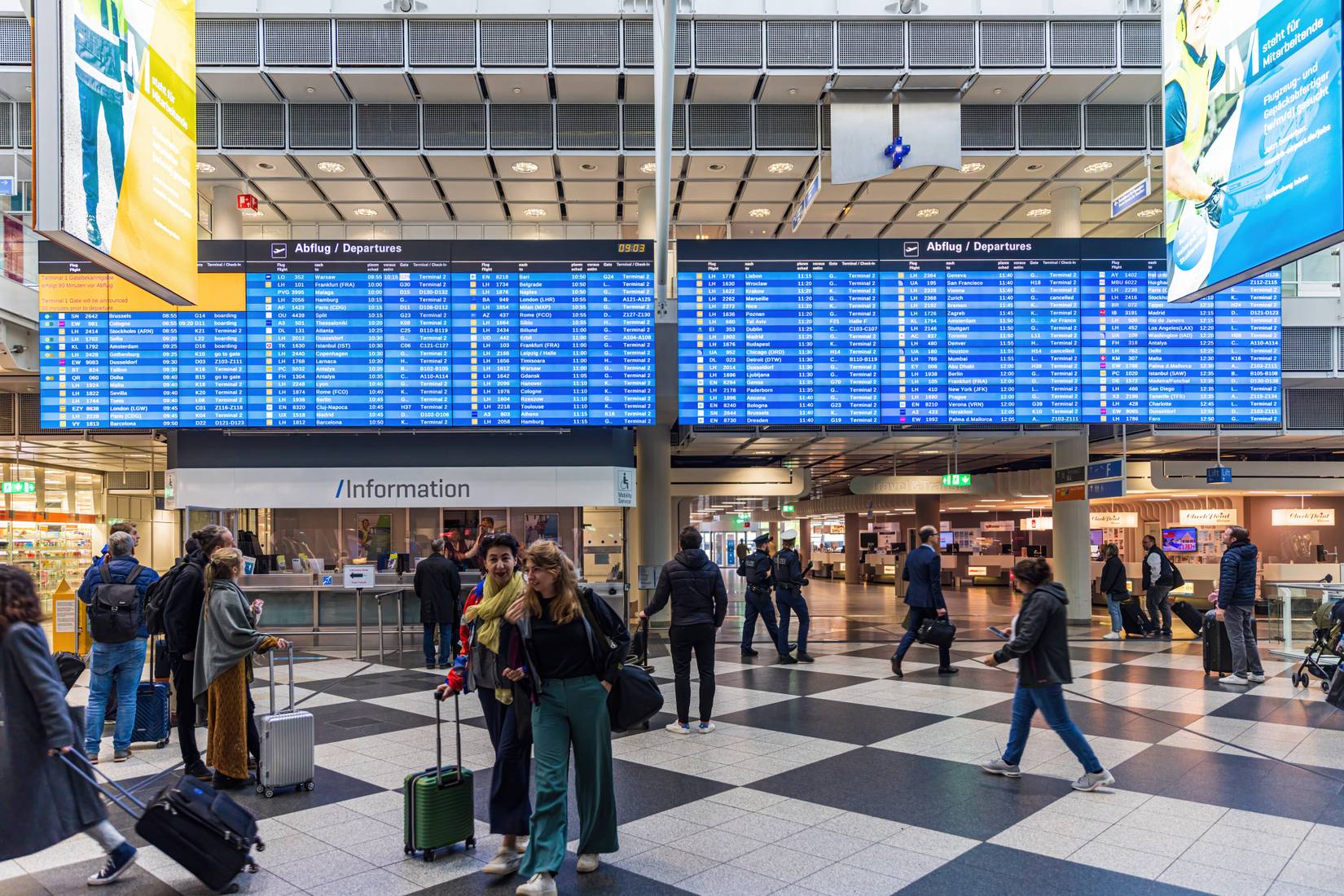 Munich Airport a European hub for Delta Air Lines.