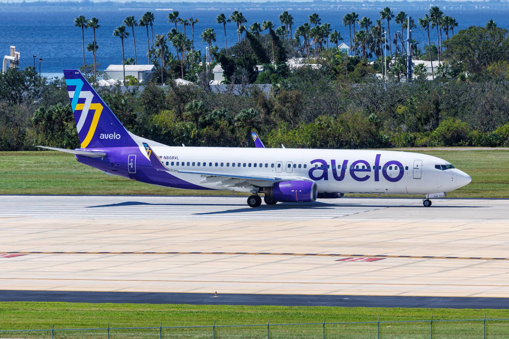 Avelo Airlines Boeing 737-800 airplane at Tampa Airport