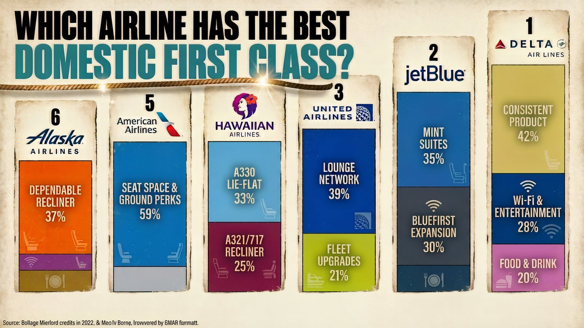 Ranked: Best U.S.-Based First-Class Amenities