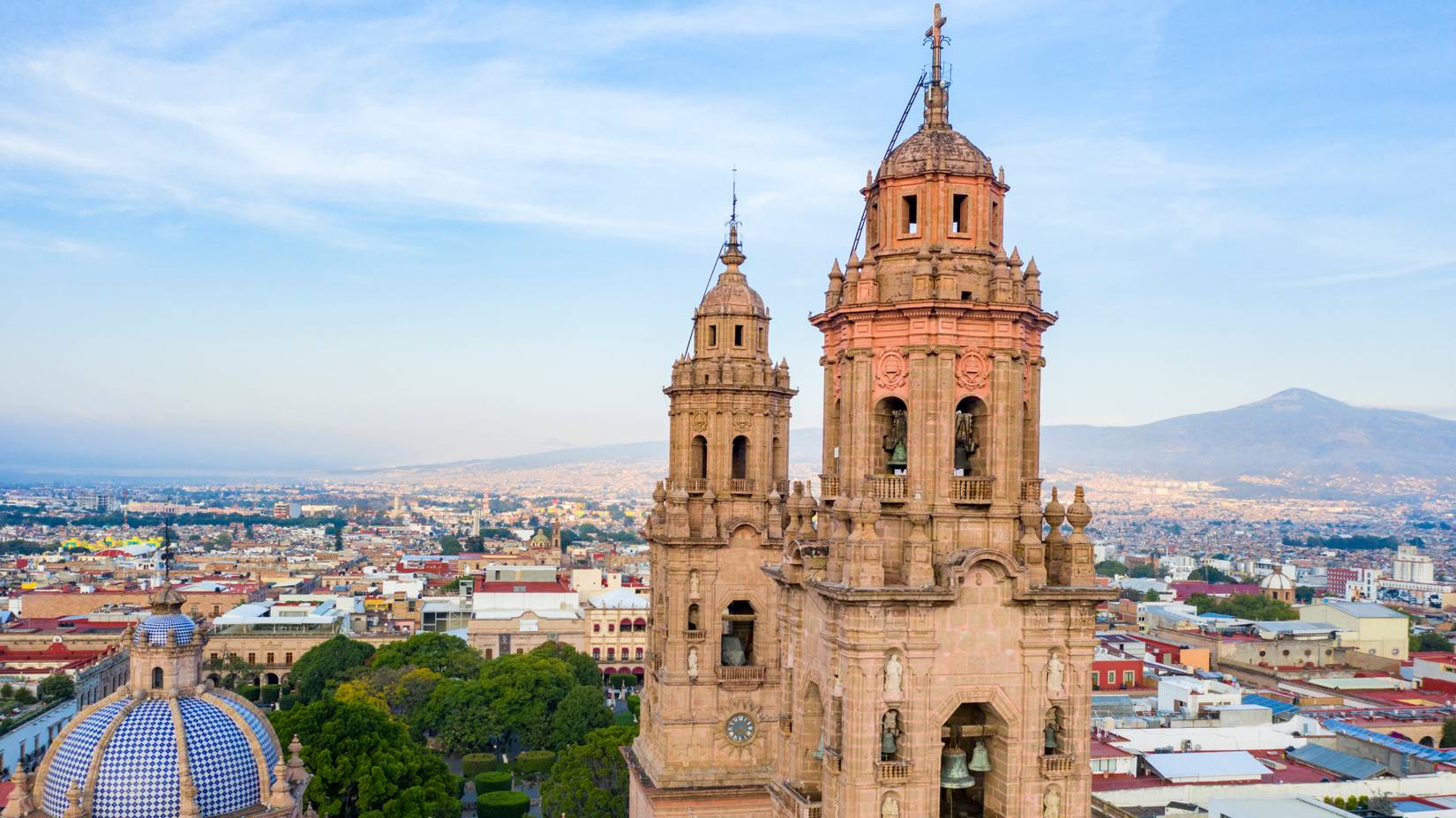 Cathedral of Morelia, a Baroque-style Roman Catholic cathedral located in the center of the city of Morelia, Michoacán, Mexico