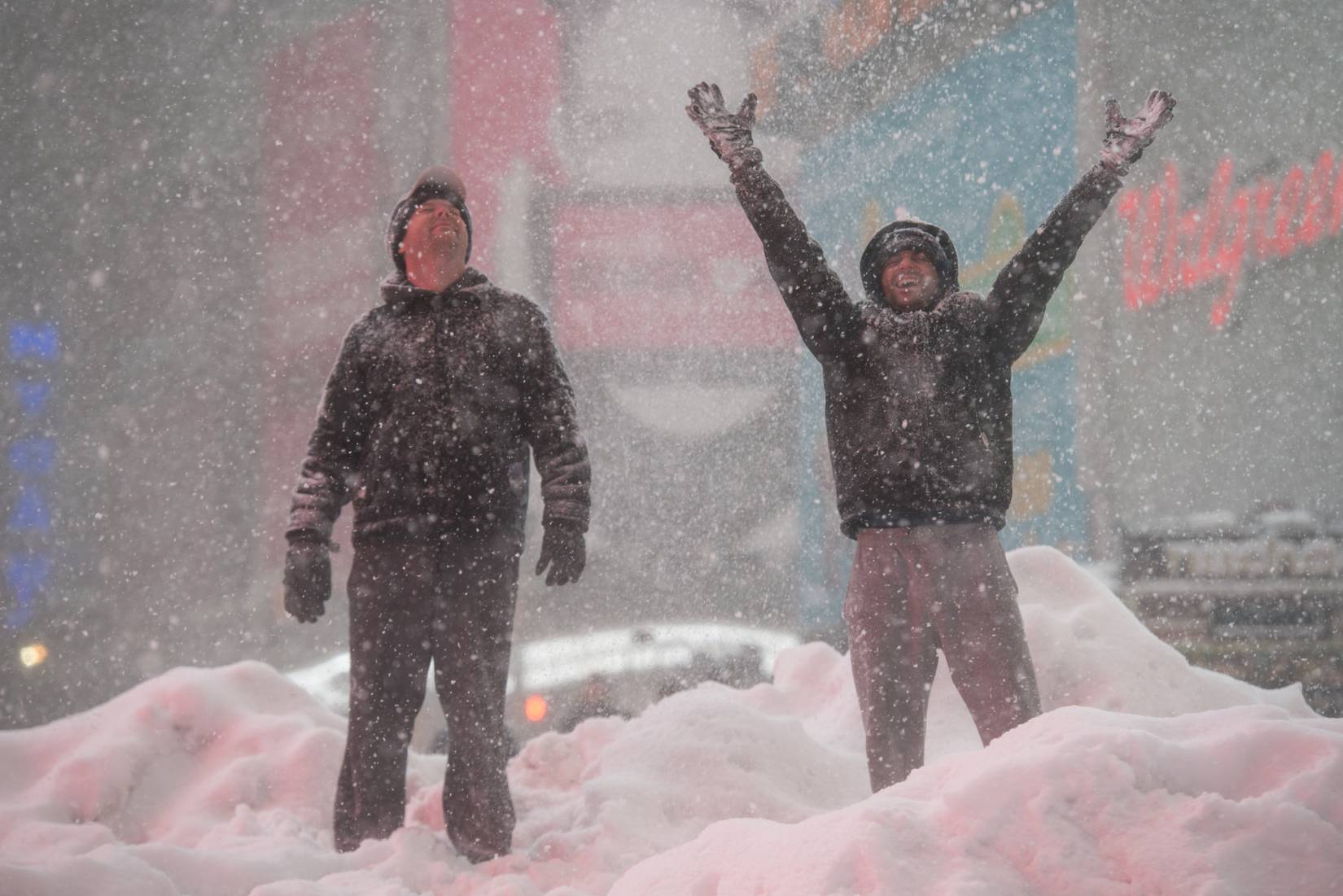 Massive blizzard in 2016 covers New York in snow as a result of 2016 el nino