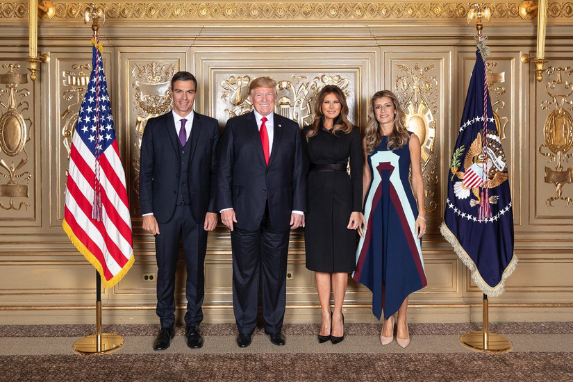 U.S. President Donald Trump and Spanish Prime Minister Pedro Sánchez