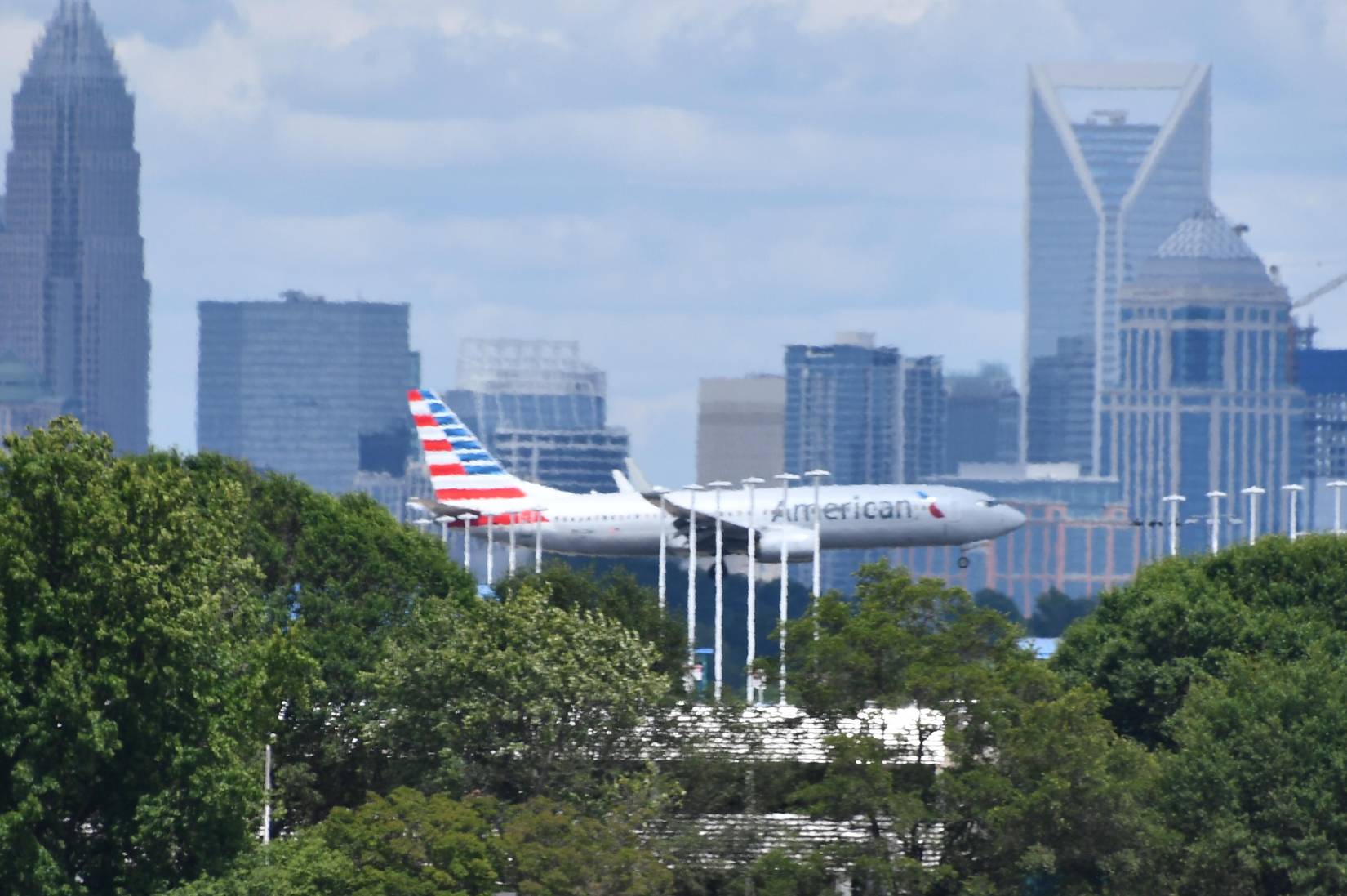 American Airlines plane at Charlotte Douglas International Airport