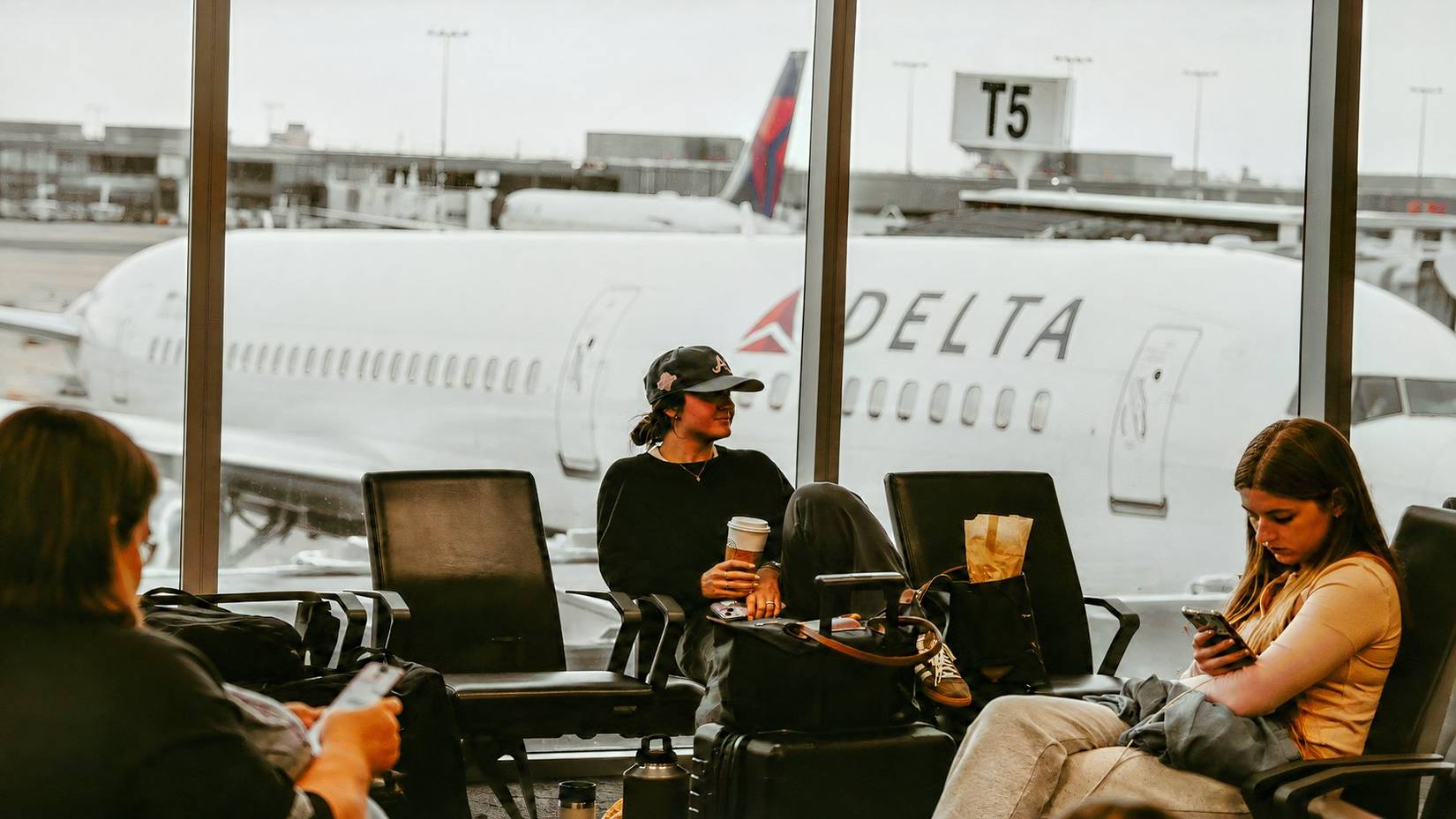Passenger at a Delta Lounge