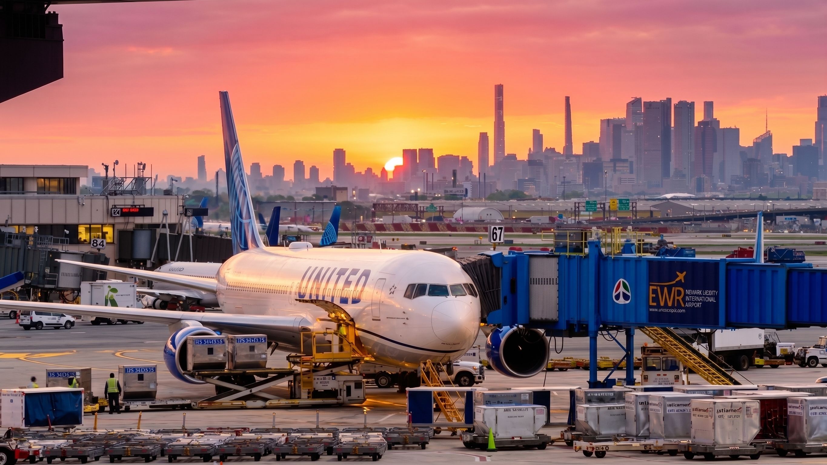 United Airlines aircraft at Newark Liberty International Airport (EWR), New Jersey, USA