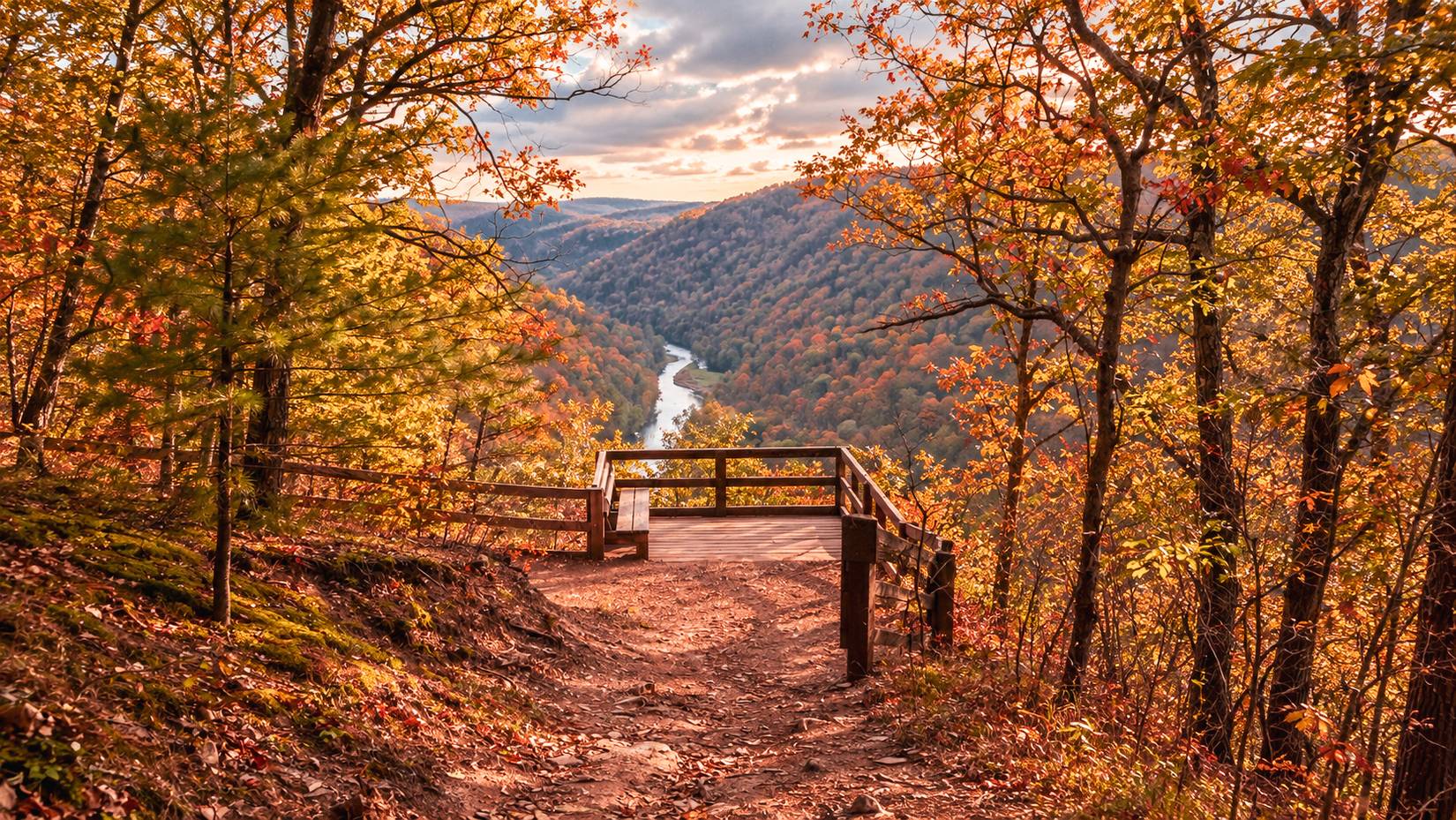 Fall foliage at Leonard Harrison State Park