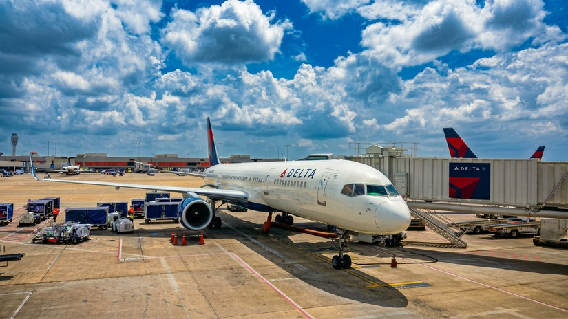 Delta Air Lines aircraft parked at Hartsfield-Jackson Atlanta International Airport (ATL)