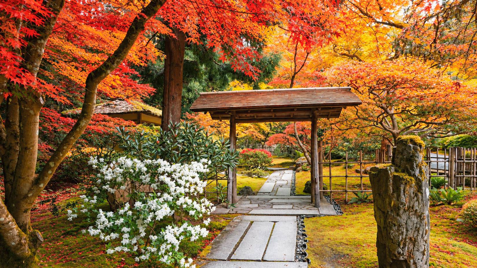 Japanese Garden in Washington Park, Portland, Oregon