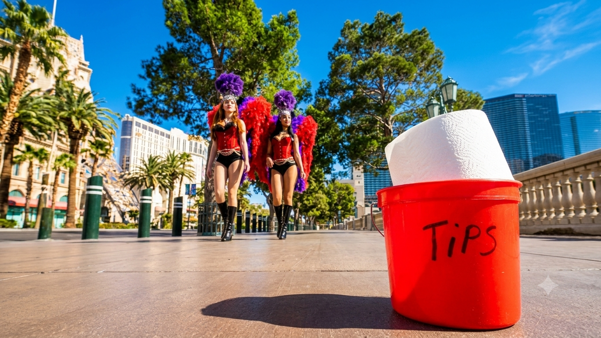 Las Vegas' New Tourist Signs Issue Tipping Warning To Visitors On The Strip